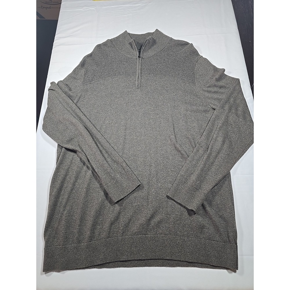 Banana Republic Silk Cashmere Quarter Zip‎ Sweater XL Old Money Men's